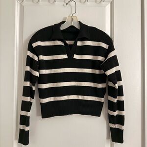Black and White Striped Sweater
